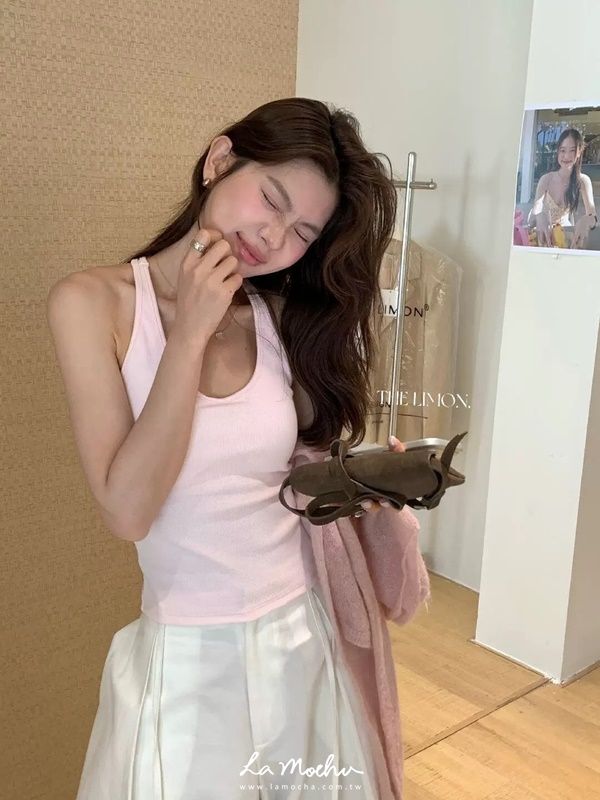 繞脖滾邊美背BRA背心